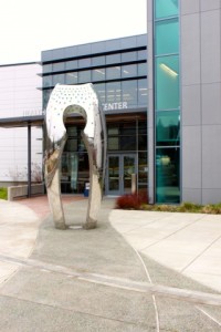 This sculpture is outside the health & wellness building. I think it is so beautiful!